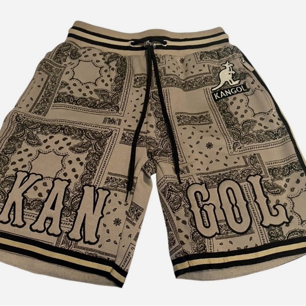 Kangol Boxed Out Paisley Shorts Men's S Dark Heather Mix